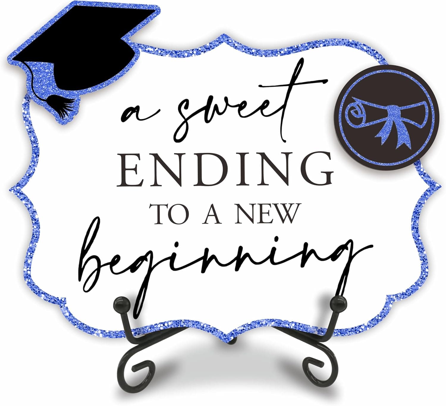 NYCTUG 5"X7" Blue Grad Party Wooden Table Sign