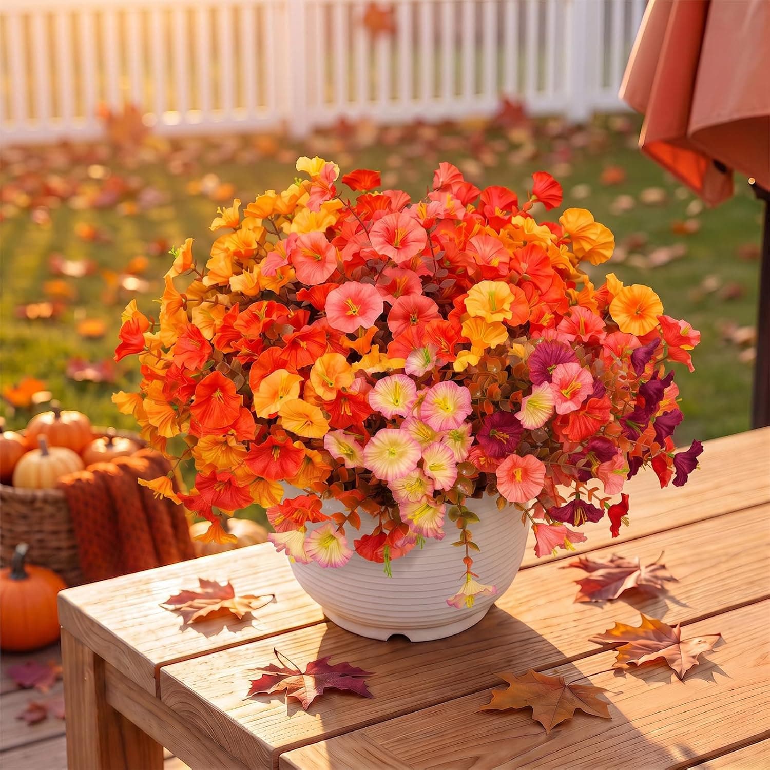 FULLMUSIC Autumn Artificial Flowers for Outdoor