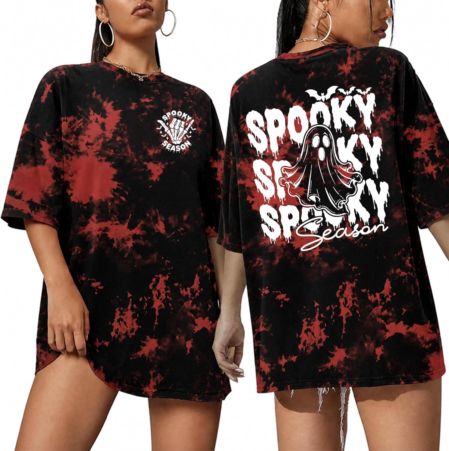 TEWMEU Women Oversized Halloween Shirts