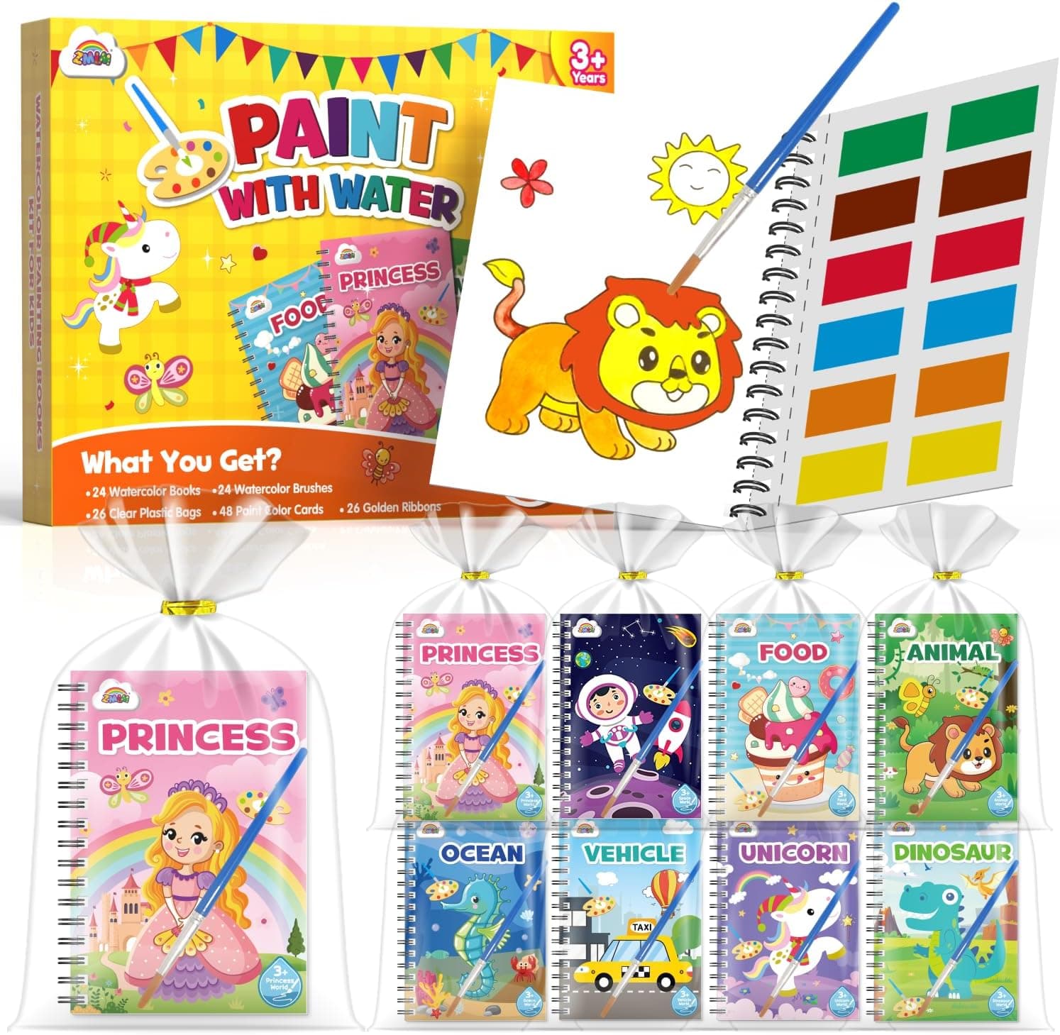 ZMLM 24 Water Coloring Books for Kids