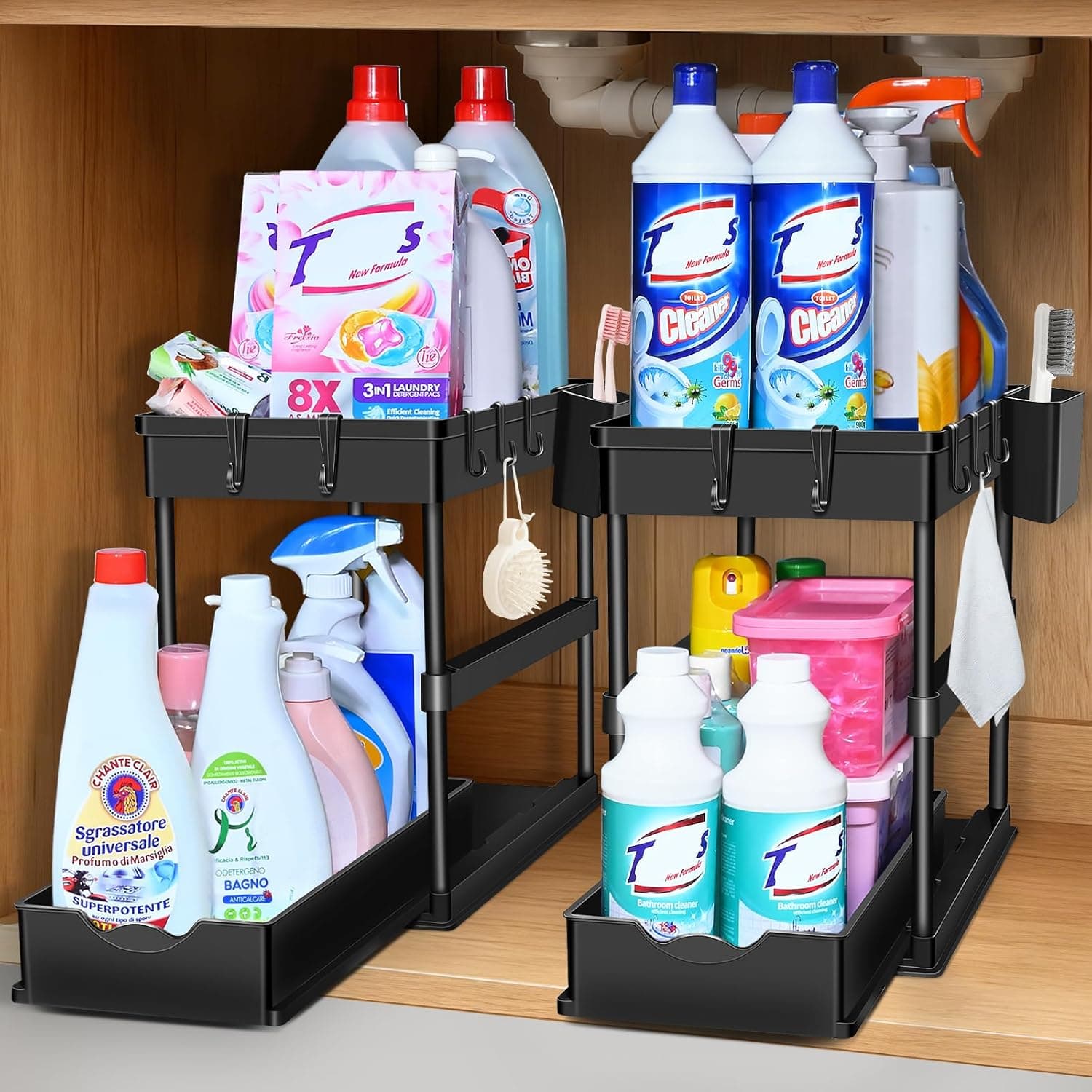 JPART 2 Pack Under Sink Organizer
