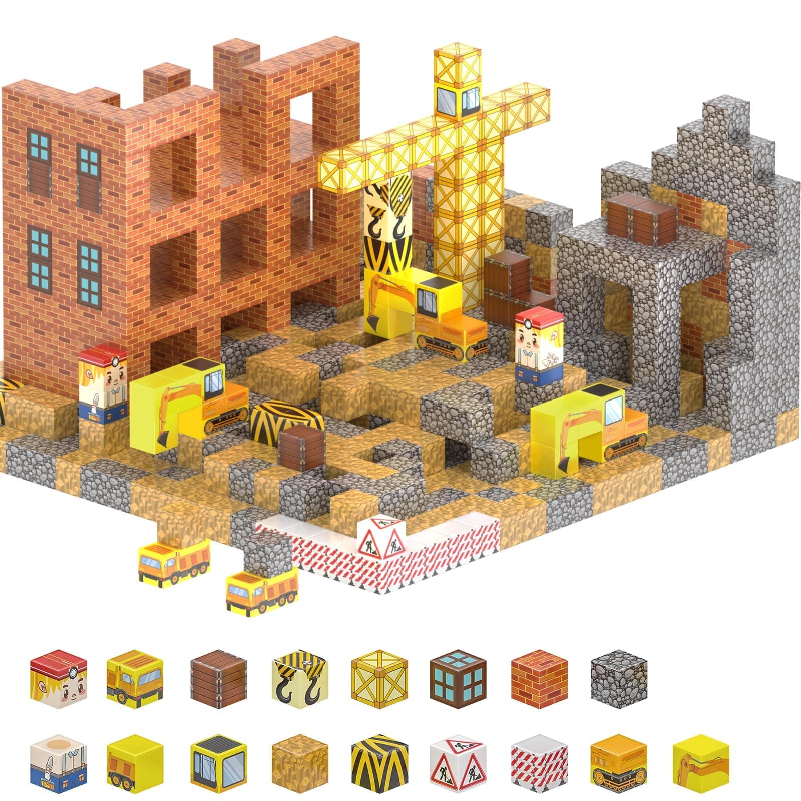 100-Piece Magnetic Building Blocks for Kids STEM Learning Toy
