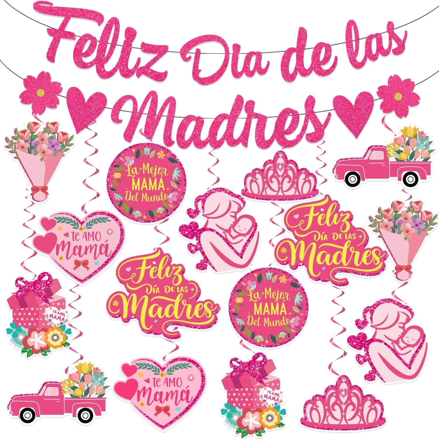 LARRAZABAL Feliz Dia De Las Madres Decorations
