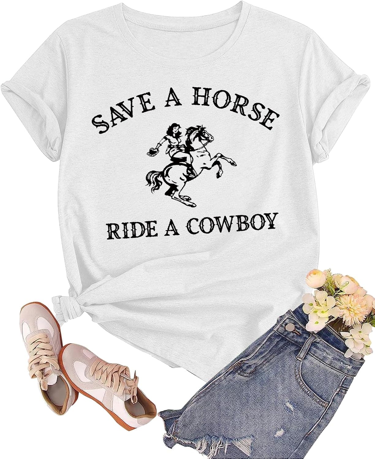 ZELROXA Womens Western Country Tee
