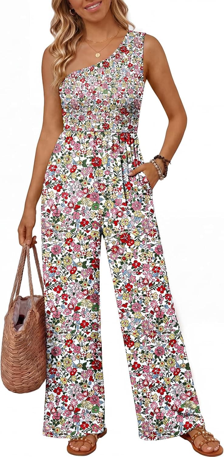 LILLUSORY Womens Floral Jumpsuit