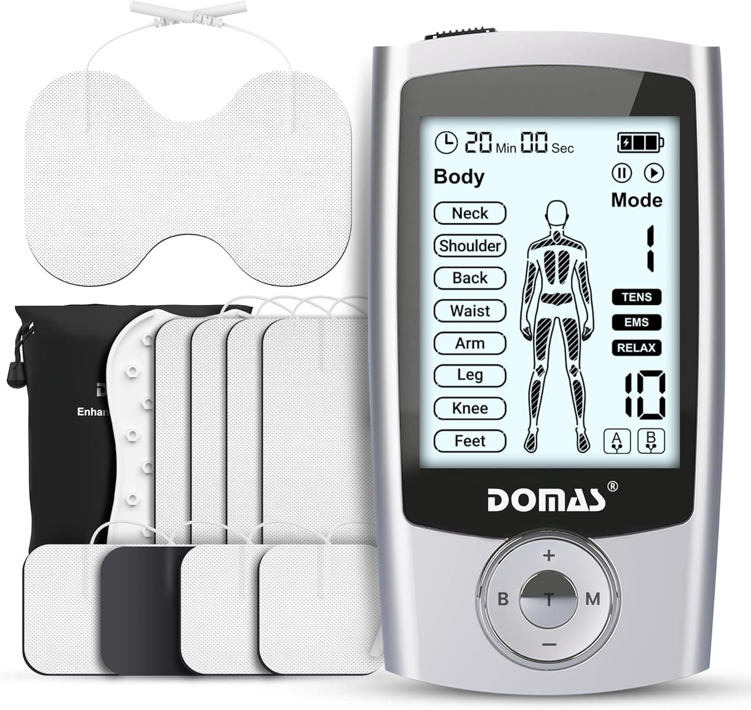 DOMAS TENS Unit with 4"x6" Butterfly Pad