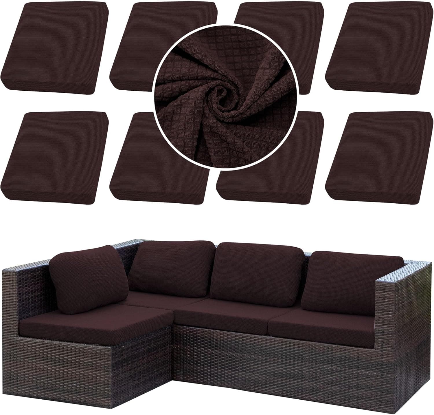 SUKAIKEQA Outdoor Cushion Covers