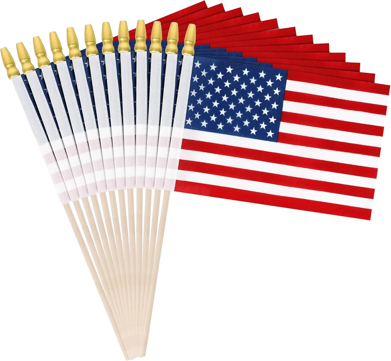 BLOWATA 12Pcs 4Th of July Handheld Flags