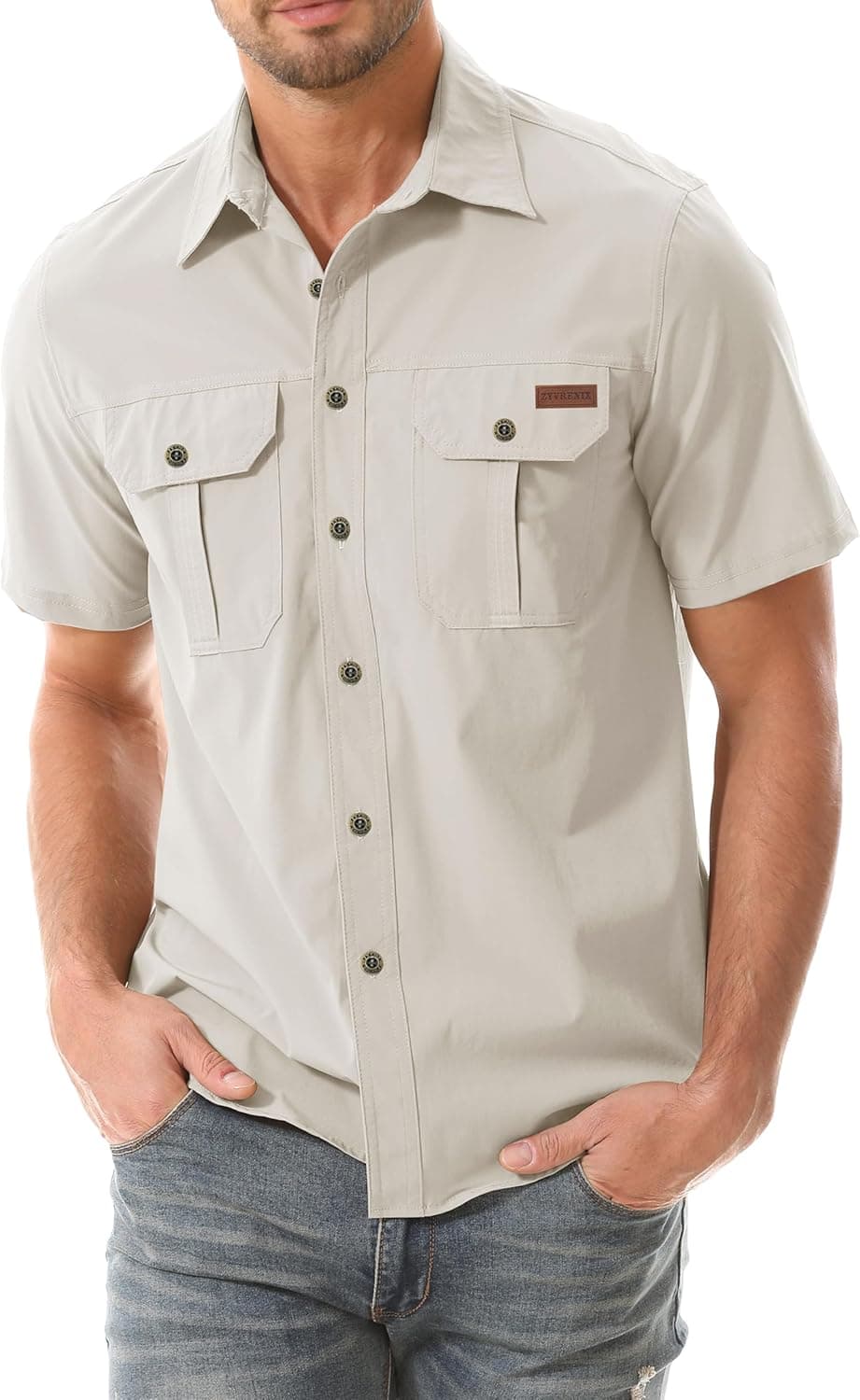 ZYVRENIX Casual Button Down Shirts