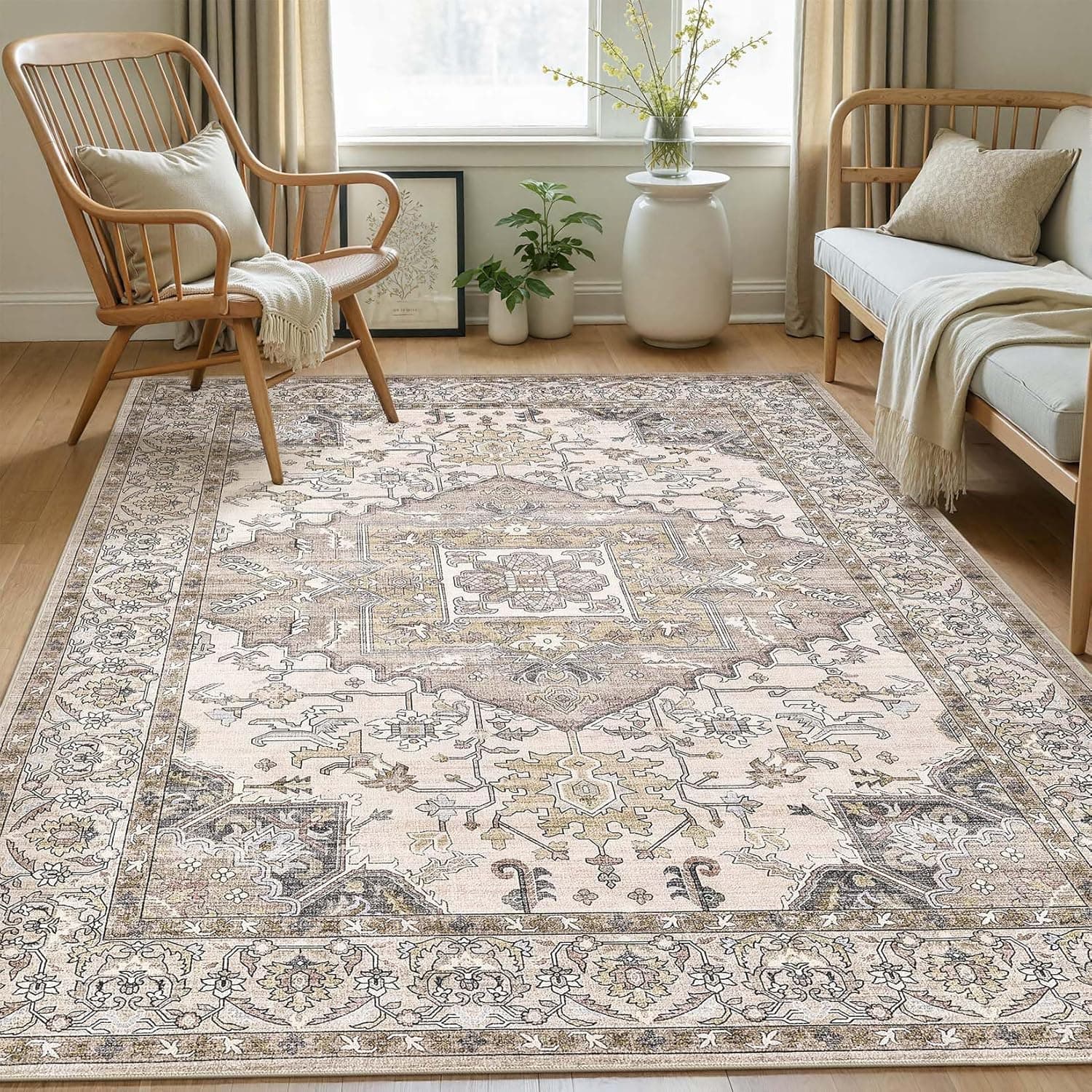 ELLIUNE Washable Area Rugs