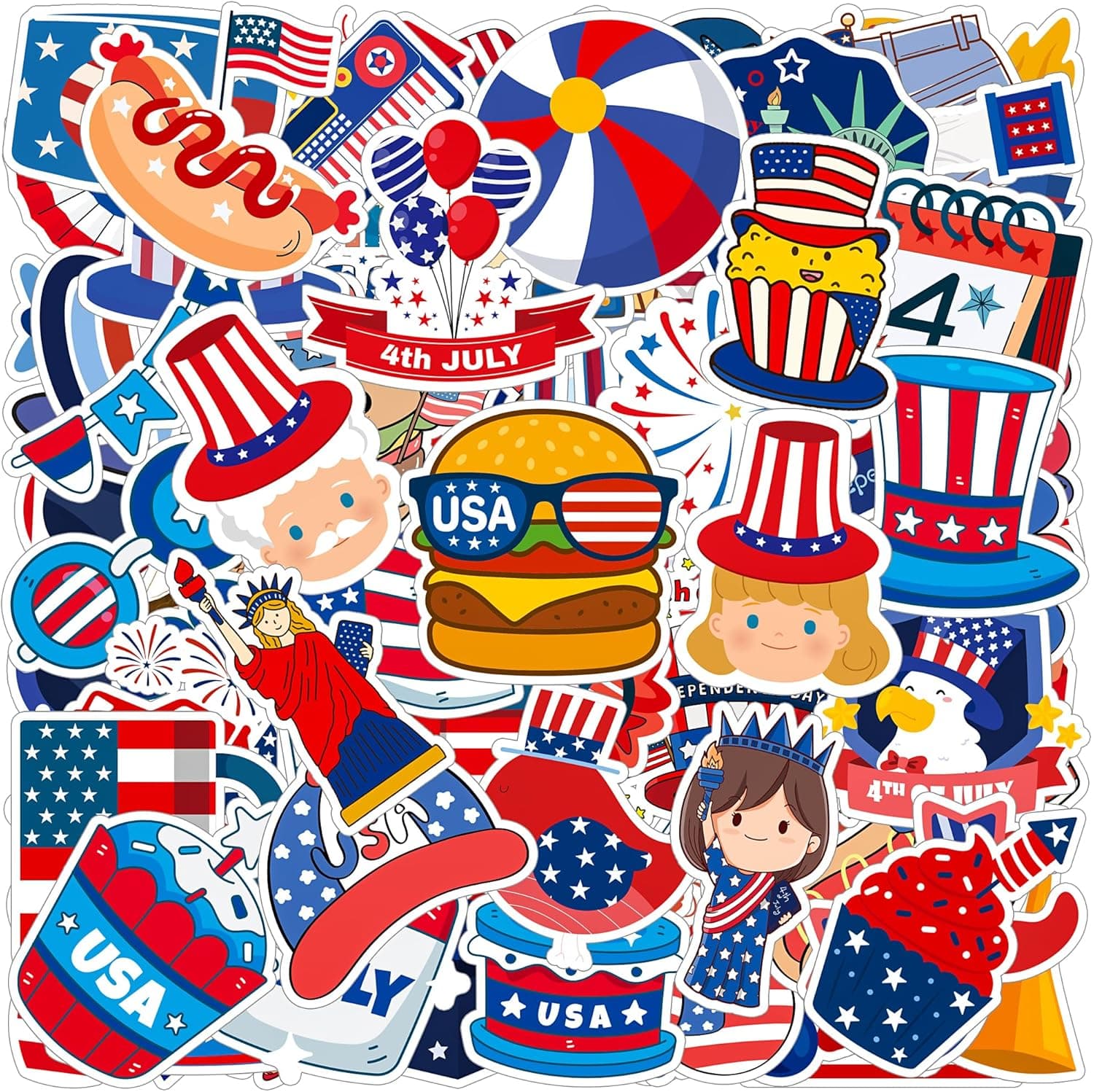 HSHFAMIIY 4th of July Stickers