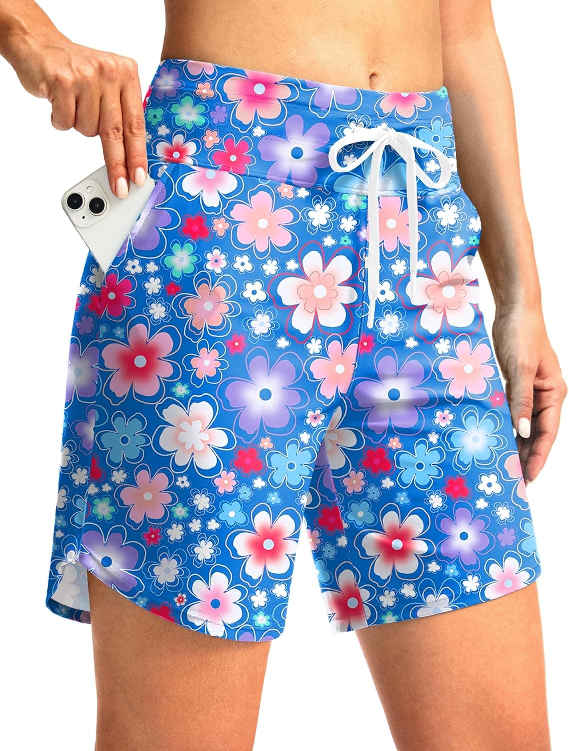 G GRADUAL 7" High Waisted Swim Board Shorts